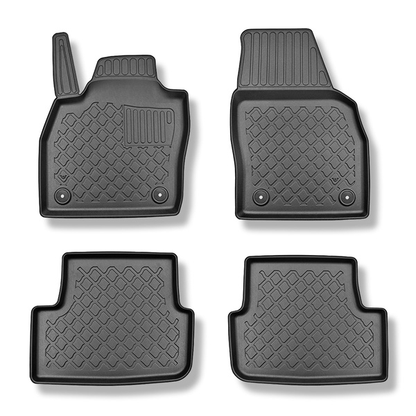 Tapis de sol en TPE adapté pour Seat Arona Crossover (11.2017-....) - tapis de voiture - noir
