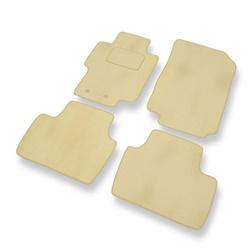 Tapis de Sol Velours adapté pour Honda Accord VII Coupé, Berline, Tourer (2003-2007) - Premium tapis de voiture - beige