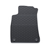 Tapis de sol en caoutchouc adapté pour Audi A4 B9 Avant, Berline (2015-2023) - tapis de voiture - noir - 4 pcs.