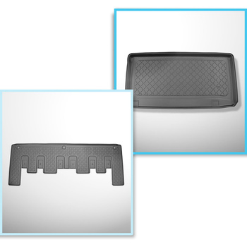Kit tapis de coffre et tapis de voiture TPE pour: Ford Tourneo Custom Van (02.20