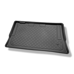 Tapis de coffre adapté pour Mercedes-Benz EQV 300 Van (10.2020-....) - bac de coffre - protection de coffre voiture - version longue (empattement 3.200 mm; longueur de l’auto 5.140 mm); derriere 3e rangée de sieges; sans séparation de l'espace bagage