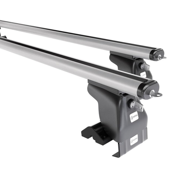 Barres de toit en aluminium adapté pour Volkswagen Polo mk IV Classic (2001-2009) - Porte-Bagages de Voiture argent - toit normal