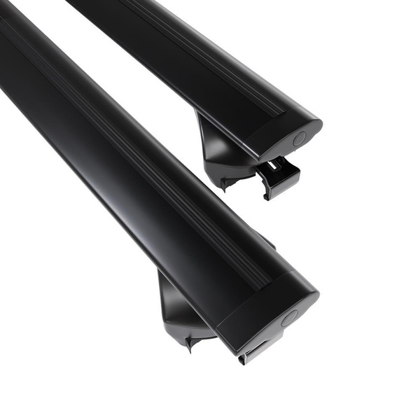 Barres de toit en aluminium adapté pour Opel Signum Hayon (2003-2008) - Porte-Bagages de Voiture noir - rails intégrés