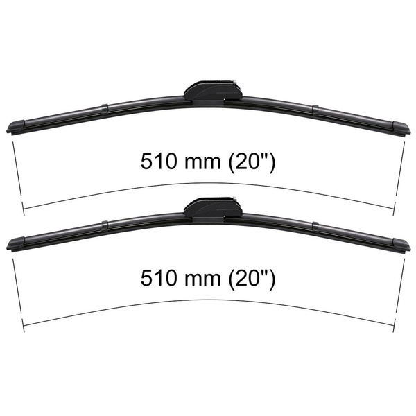 Balais d'essuie-glace de pare-brise adaptés pour Ssangyong Rexton I SUV (09.2001-12.2010) - balais plat