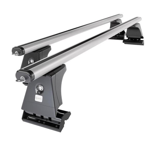 Barres de toit en aluminium adapté pour BMW 7 G11 Berline (2015-2022) - Porte-Bagages de Voiture argent - points de montage - (suivant le modèle de voiture ils peuvent se situer à différents endroits)