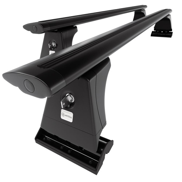 Barres de toit en aluminium adapté pour Citroen C5 Berline (2008-2017) - Porte-Bagages de Voiture noir - points de montage - (suivant le modèle de voiture ils peuvent se situer à différents endroits)