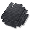 Tapis de sol en caoutchouc adapté pour Kia Rio III Hayon, Berline (2011-2016) - tapis de voiture - noir - 4 pcs.