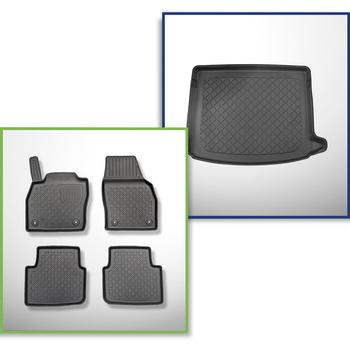 Kit tapis de coffre et tapis de voiture TPE pour: Skoda Scala Crossover (04.2019