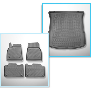 Kit tapis de coffre et tapis de voiture TPE pour: Tesla Model Y SUV (08.2021-202