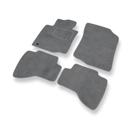 Tapis de Sol Velours adapté pour Toyota Aygo I Hayon (2005-2014) - Premium tapis de voiture - gris
