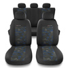 Housses de siège adaptées pour Mazda CX-5 I, II (2011-2019) - housse siege voiture universelles - couverture siege - UNE-BL