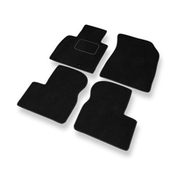 Tapis de Sol Velours adapté pour Nissan Micra IV Hayon (2010-2017) - Premium tapis de voiture - noir