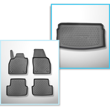 Kit tapis de coffre et tapis de voiture TPE pour: Volkswagen Polo VI Hayon (10.2