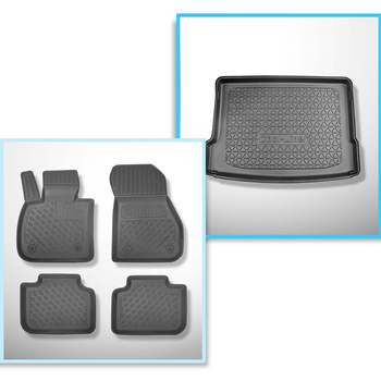 Kit tapis de coffre et tapis de voiture TPE PREMIUM pour: BMW X2 F39 SAC (03.201