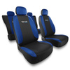Housses de siège adaptées pour Peugeot 207 (2006-2013) - housse siege voiture universelles - couverture siege - TG-BL