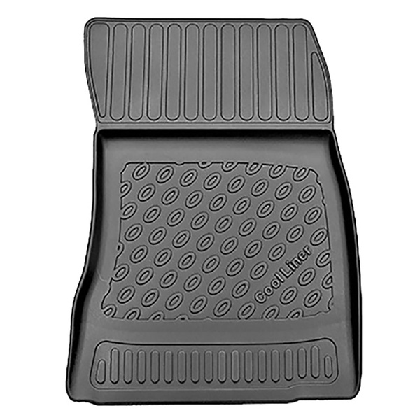 Tapis de sol en TPE adapté pour Mercedes-Benz Classe A W177, V177 Hayon, Berline (05.2018-....) - aussi pour la version hybride - tapis de voiture - noir