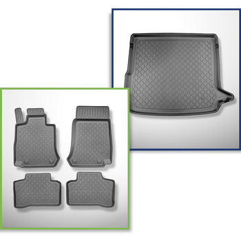 Kit tapis de coffre et tapis de voiture TPE pour: Mercedes-Benz EQC N293 SUV (05