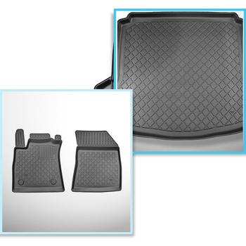 Kit tapis de coffre et tapis de voiture TPE pour: Renault Megane IV GrandCoupé (