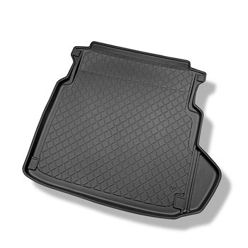 Tapis de coffre adapté pour Mercedes-Benz Classe E W211 Berline (2002-02.2009) - bac de coffre - protection de coffre voiture - sans cavité gauche ; la cavité droite peut être coupée