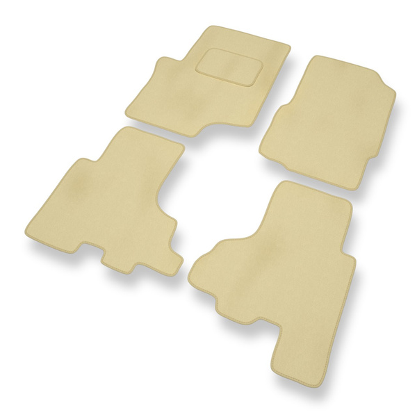 Tapis de Sol Velours adapté pour Chevrolet TrailBlazer II SUV (2002-2009) - Premium tapis de voiture - beige