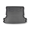 Tapis de coffre adapté pour Mitsubishi Pajero IV Wagon SUV (04.2007-07.2015) - bac de coffre - protection de coffre voiture - 5/7 places (3e rangée abaissée); version longue (Long)