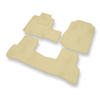 Tapis de Sol Velours adapté pour Honda CR-V III SUV (2007-2012) - Premium tapis de voiture - beige