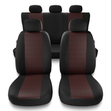 Housses de siège adaptées pour Peugeot 208 I, II (2012-....) - housse siege voiture universelles - couverture siege - PF-RD