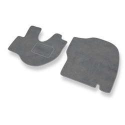 Tapis de Sol Velours adapté pour Hyundai H100 Van (1992-2006) - Premium tapis de voiture - gris
