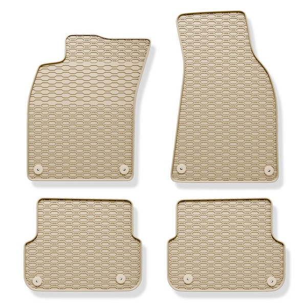Tapis de sol en caoutchouc adapté pour Audi A5 8T Sportback (2007-2016) - tapis de voiture - beige - 4 pcs.