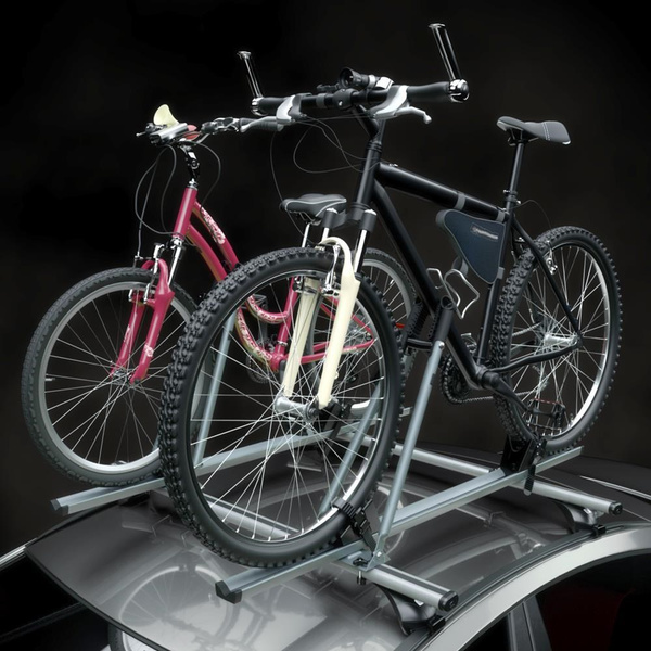 2x Porte-vélo de toit en aluminium avec clé - 2xM-17