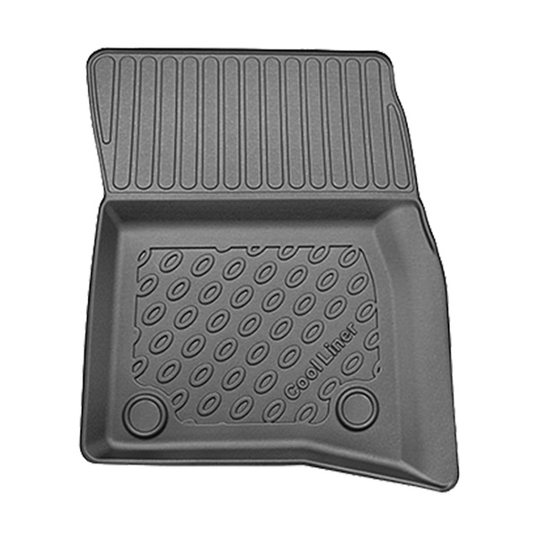 Tapis de sol en TPE adapté pour Land Rover Defender 110, 130 (L663) SUV (01.2020-....) - 7 sièges - tapis de voiture - noir