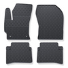 Tapis de sol en caoutchouc adapté pour Toyota Corolla XII Break, Berline (2019-....) - tapis de voiture - noir - 4 pcs.