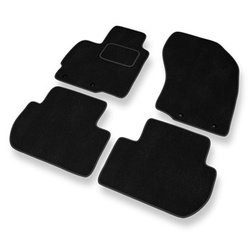 Tapis de Sol Velours adapté pour Mitsubishi Outlander II SUV (2006-2012) - Premium tapis de voiture - noir