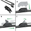 Balais d'essuie-glace de pare-brise adaptés pour Audi 100 Avant, Berline (1990-1994) - balais plat