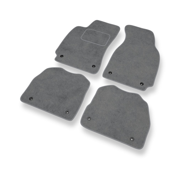 Tapis de Sol Velours adapté pour Skoda Superb I Berline (2001-2008) - Premium tapis de voiture - gris