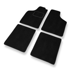 Tapis de Sol Velours adapté pour Fiat Uno II Hayon (1989-2002) - Premium tapis de voiture - noir