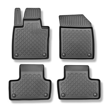 Tapis de sol en TPE adapté pour Volvo XC60 II SUV (12.2015-10.2022) - tapis de voiture - noir