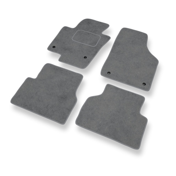 Tapis de Sol Velours adapté pour Volkswagen Tiguan SUV (2007-2016) - Premium tapis de voiture - gris