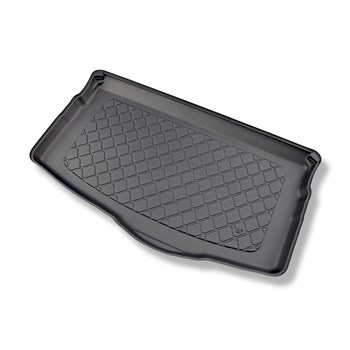 Tapis de coffre adapté pour Volkswagen T-Cross Crossover (04.2019-....) - bac de coffre - protection de coffre voiture - coffre inférieur; plancher amovible en la position la plus basse