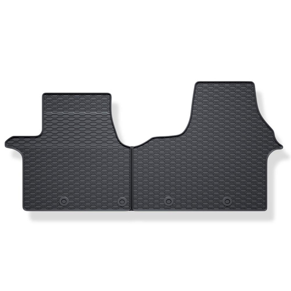 Tapis de sol en caoutchouc adapté pour Opel Vivaro II Van (2014-2019) - tapis de voiture - noir - 1 pc.