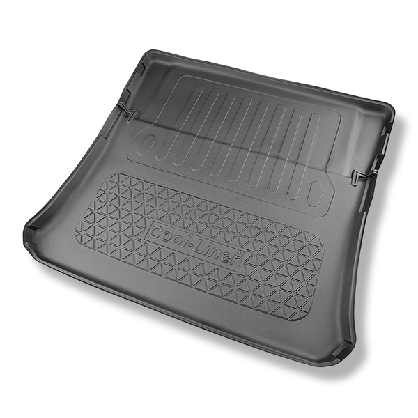 Tapis de coffre adapté pour Mercedes-Benz EQS X296 SUV (12.2022-....) - bac de coffre - protection de coffre voiture - 7 places; 3me rangée abaissée