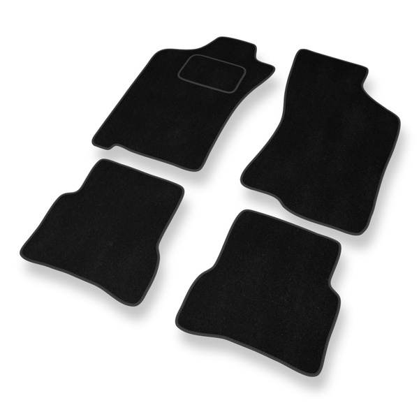 Tapis de Sol Velours adapté pour Fiat Albea Berline (2002-2010) - Premium tapis de voiture - noir
