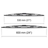 Balais d'essuie-glace de pare-brise adaptés pour Mitsubishi Outlander II SUV (02.2007-12.2012) - balais standard