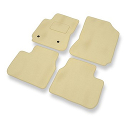 Tapis de Sol Velours adapté pour Citroen C4 Cactus I Crossover (2014-2021) - Premium tapis de voiture - beige