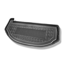 Tapis de coffre adapté pour Hyundai Grand Santa Fe III DM SUV (10.2013-07.2018) - bac de coffre - protection de coffre voiture - 7 places; 3e rangée soulevée (pour l'espace derriere la 3e rangée de sieges)