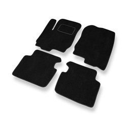 Tapis de Sol Velours adapté pour Mitsubishi Colt VI Hayon (2004-2008) - Premium tapis de voiture - noir