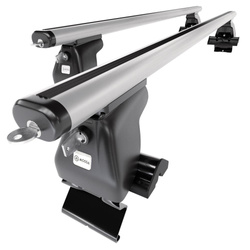 Barres de toit en aluminium adapté pour Nissan Almera mk II Berline (2000-2006) - Porte-Bagages de Voiture argent - toit normal