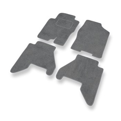 Tapis de Sol Velours adapté pour Nissan Pathfinder R51 SUV (2005-2014) - Premium tapis de voiture - gris