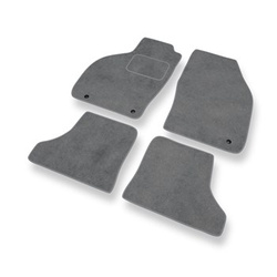 Tapis de Sol Velours adapté pour Saab 9-3 I Coupé, Hayon, Cabriolet (1998-2002) - Premium tapis de voiture - gris
