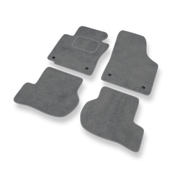 Tapis de Sol Velours adapté pour Skoda Octavia II Break, Liftback (2004-2013) - Premium tapis de voiture - gris